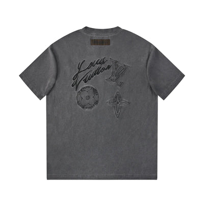 250604 New jacquard embroidery heavy work T-shirt