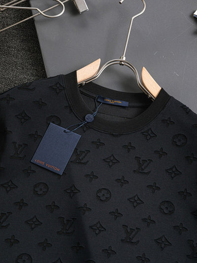 250325 New high quality covered with cut-and-burn monogram T-shirts