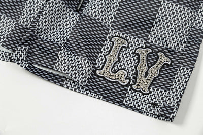 250313 New high quality chequered printed shorts