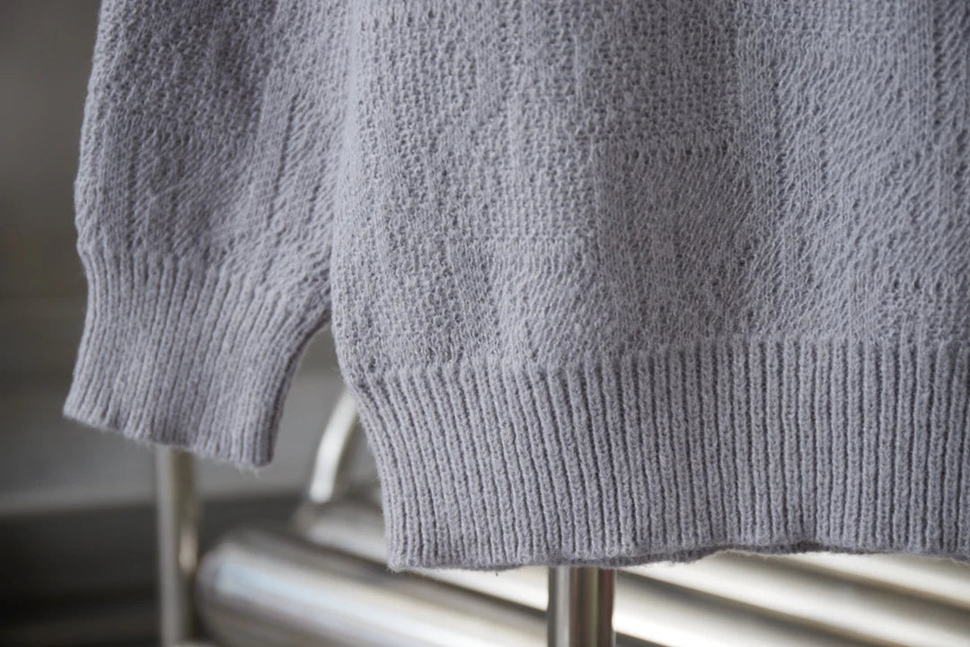 250902 New high-quality, simple jacquard knitted sweater
