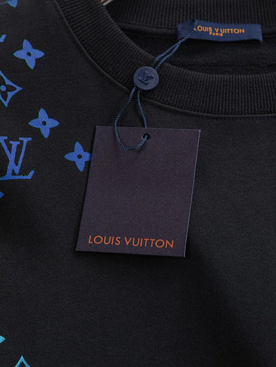 250908 New high-quality heavy industry letter embroidery patchwork round-neck sweatshirt