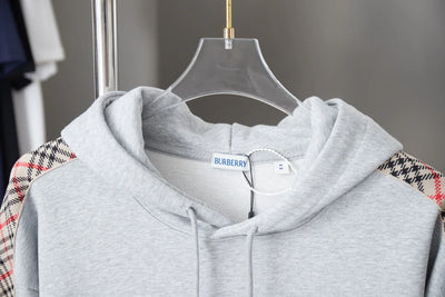 250923 New high-quality checkered ribbon embroidered hooded sweatshirt