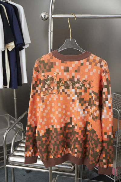 250923 New high-quality gradient Mosaic camouflage sweater