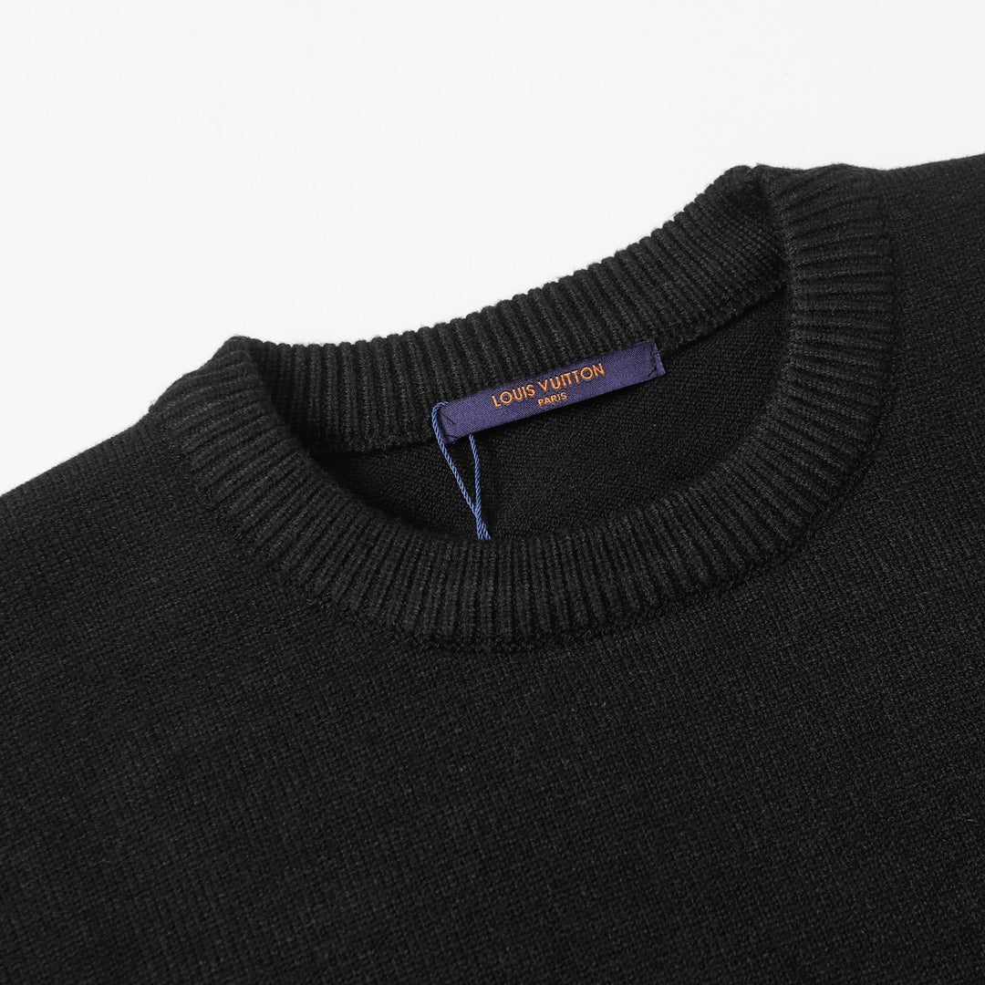250923 New high-quality patchwork jacquard pullover sweater