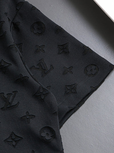 250325 New high quality covered with cut-and-burn monogram T-shirts