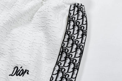250408 New high-quality jacquard fabric dark weave strap knitted shorts