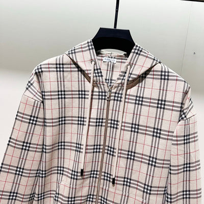 250923 A new high-quality full-print custom checkered casual hoodie