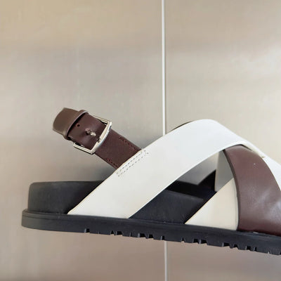 250501 New top-of-the-line simple cross-woven strap slippers