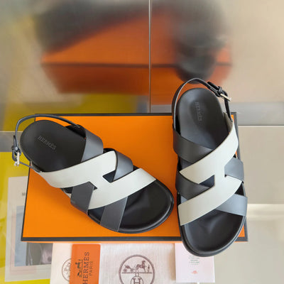 250501 New top-of-the-line simple cross-woven strap slippers