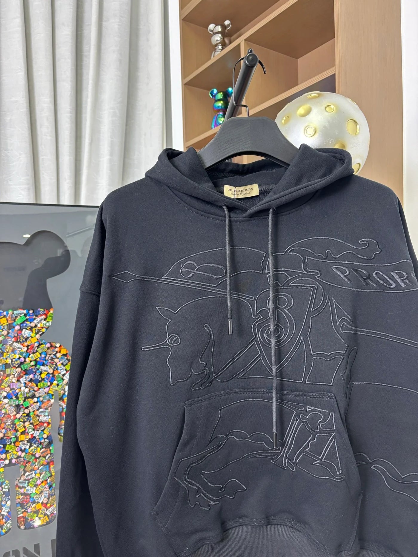 250902 New high-quality Warhorse double-layer embossed embroidery hooded sweatshirt