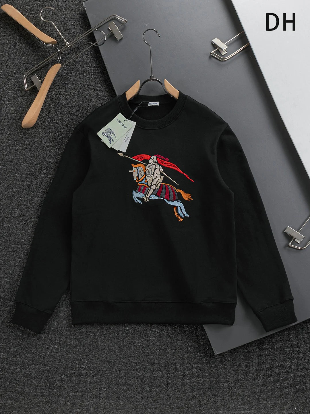 250908 New high-quality multi-color patchwork LOGO round-neck sweatshirt