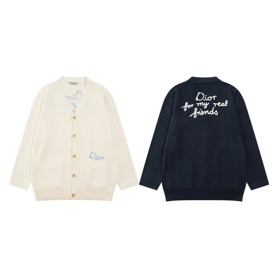 250908 New high-quality and simple wool knitted cardigan sweater