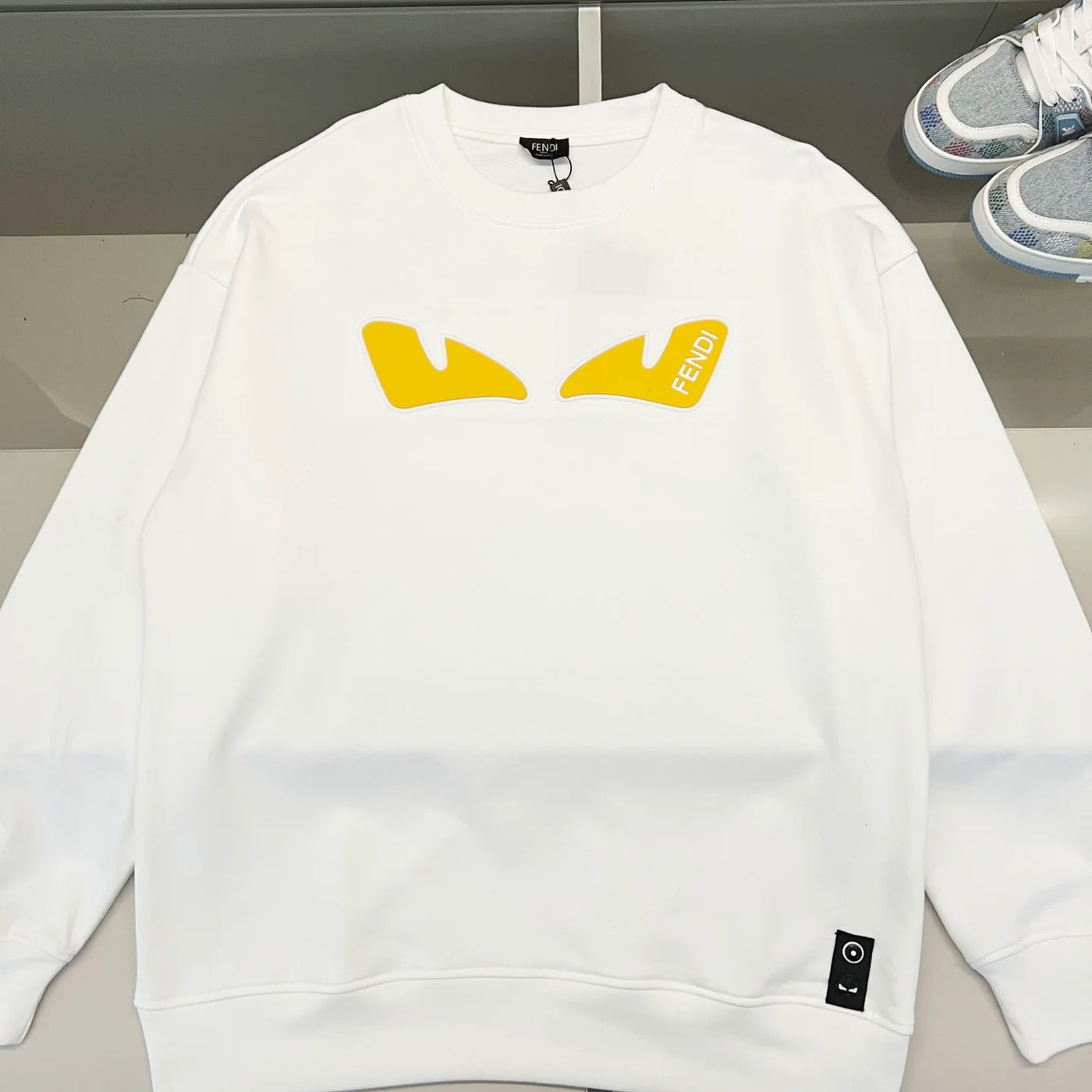 250908 New high-quality three-dimensional silicone yellow eye sweatshirt