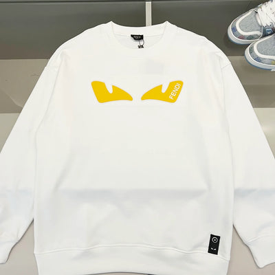250908 New high-quality three-dimensional silicone yellow eye sweatshirt