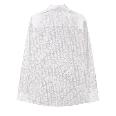 0808 New silk skin-friendly long-sleeved shirt