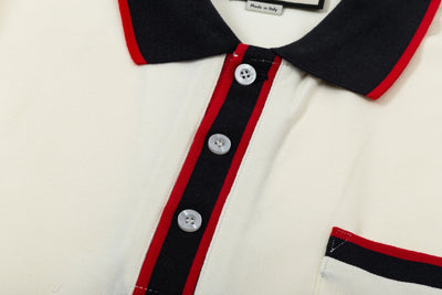 250408 New high-quality letter webbing with a color-matched collar POLO