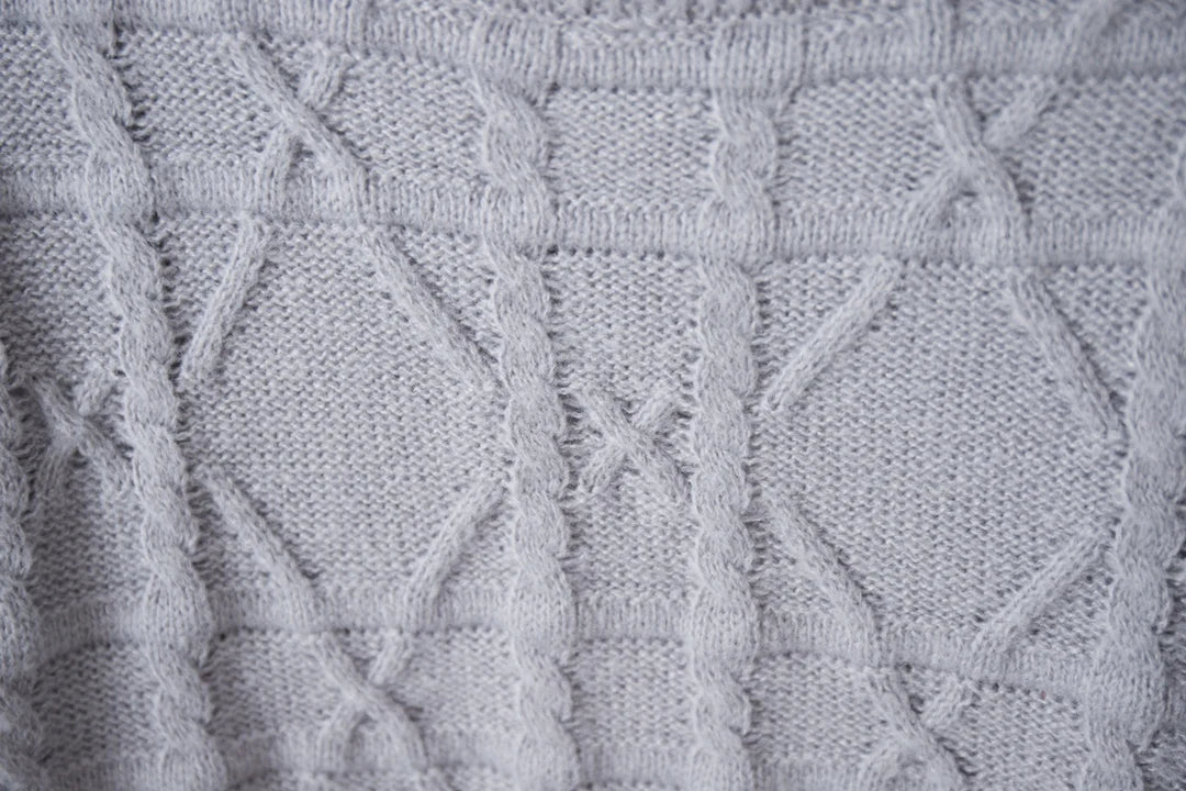 250902 New high-quality wool wicker knitted sweater