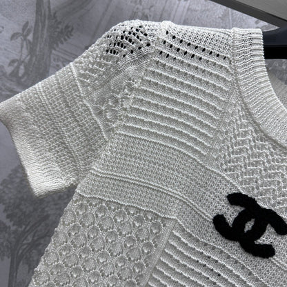 0528 Hollow short sleeve knitted
