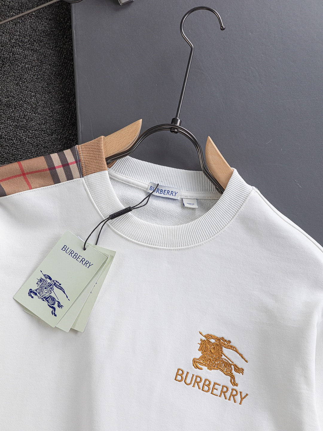 250908 New high-quality patchwork checkered sweatshirt