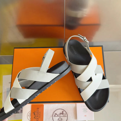 250501 New top-of-the-line simple cross-woven strap slippers