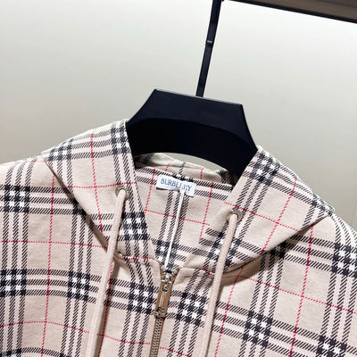 250923 A new high-quality full-print custom checkered casual hoodie