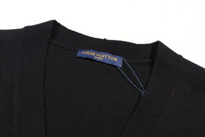 250923 New high-quality patchwork piping knitted cardigan