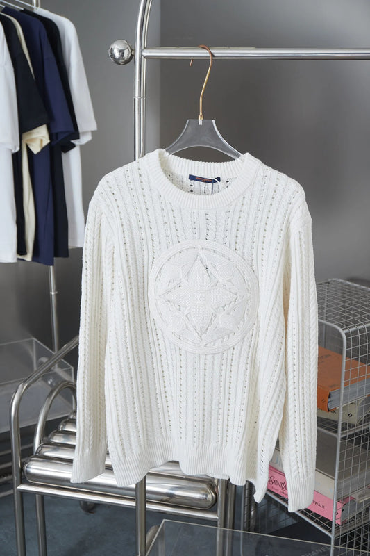 250902 New high-quality knitted logo sweater