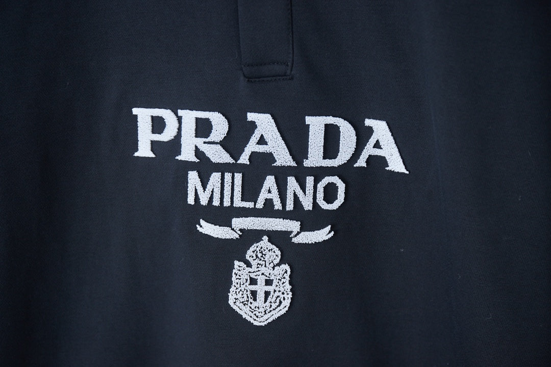250902 New high-quality, simple embroidered lapel sweatshirt