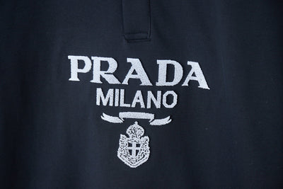 250902 New high-quality, simple embroidered lapel sweatshirt