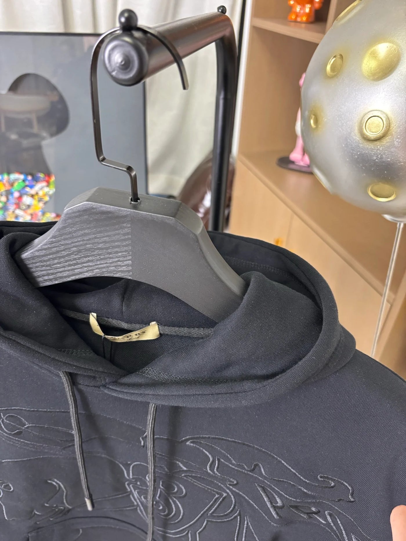 250902 New high-quality Warhorse double-layer embossed embroidery hooded sweatshirt