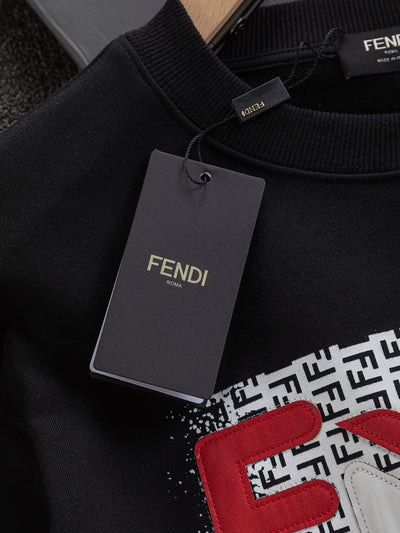 250908 New high-quality three-dimensional red letter eye sweatshirt
