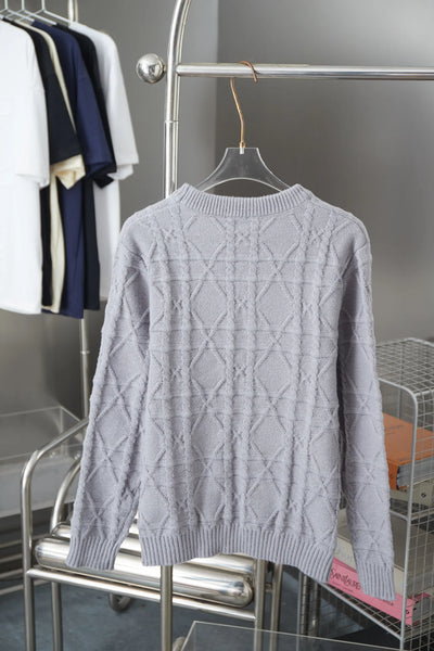 250902 New high-quality wool wicker knitted sweater