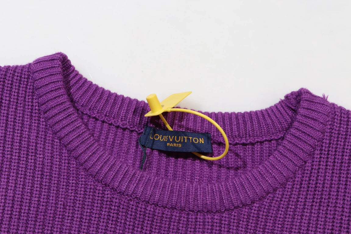 250923 New high-quality patchwork jacquard pullover sweater