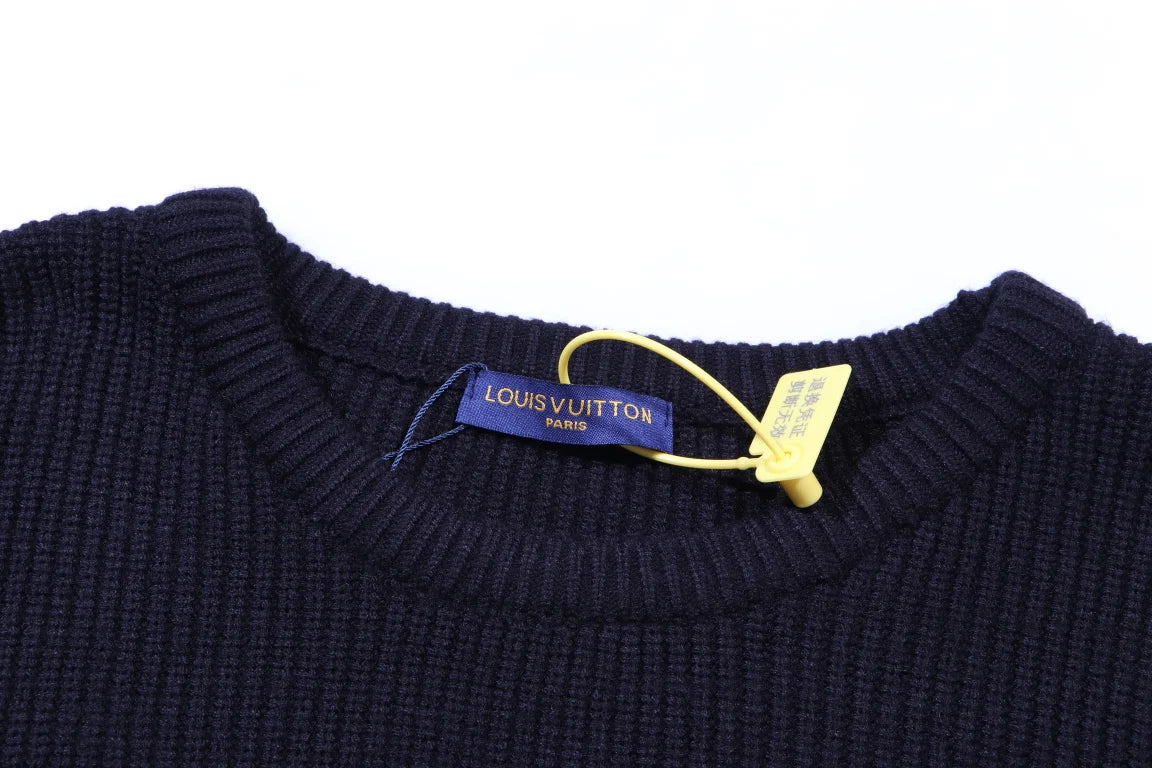 250923 New high-quality patchwork jacquard pullover sweater