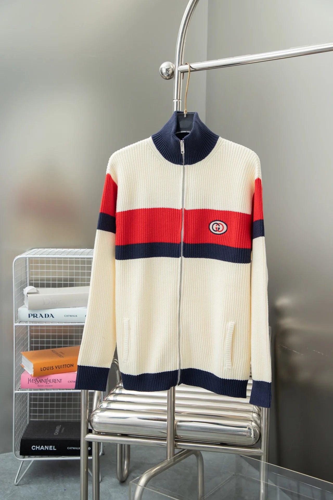 250902 New high-quality letter-covered knitted cardigan sweater