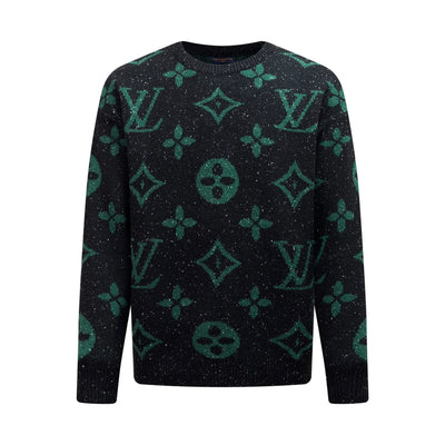 250908 New high-quality jacquard full-print knitted sweater