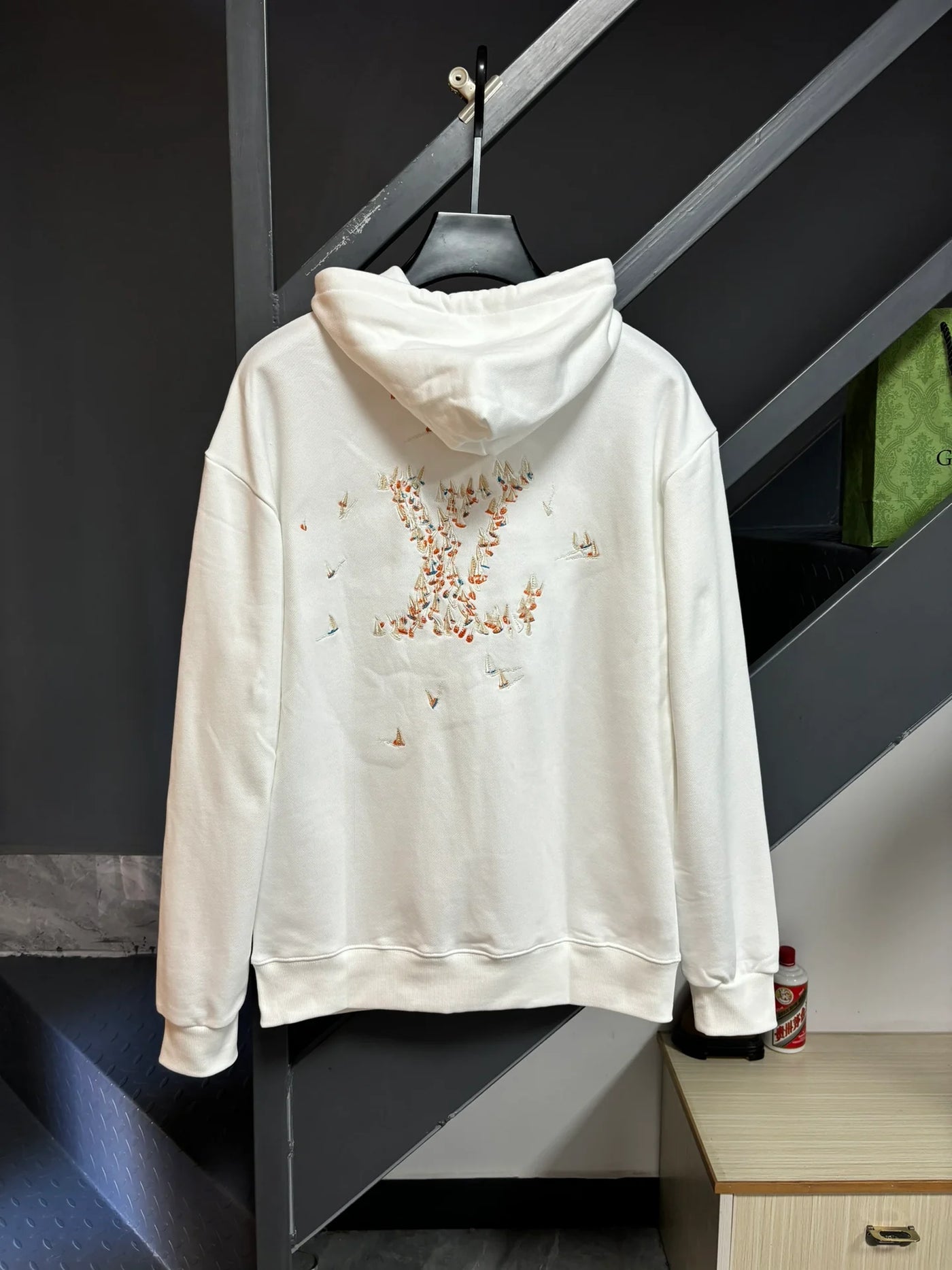 250819 New high-quality hooded sweatshirt with sailboat embroidery