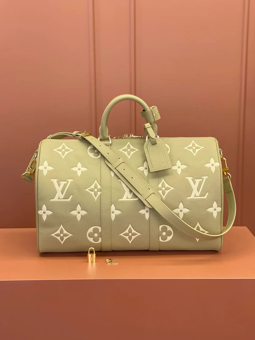 0528 Keepall Bandoulière 45 Monogram Empreinte Leather