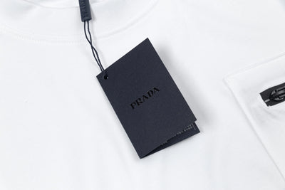 250408 New high-quality metal triangular label casual T-shirt