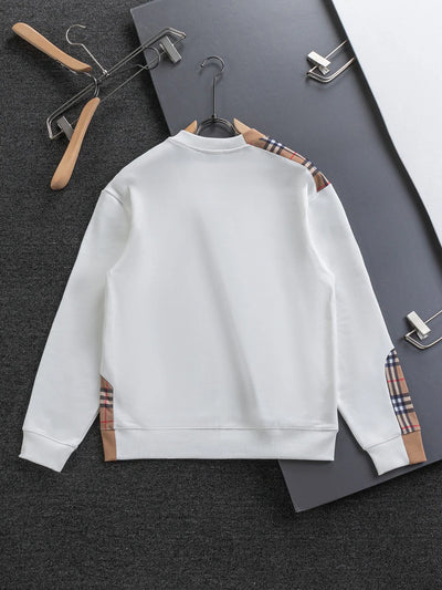 250908 New high-quality patchwork checkered sweatshirt