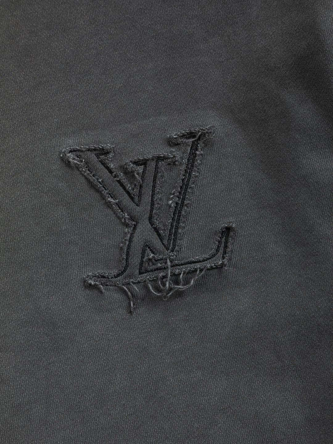 250908 New high-quality cut letter patch round-neck sweatshirt