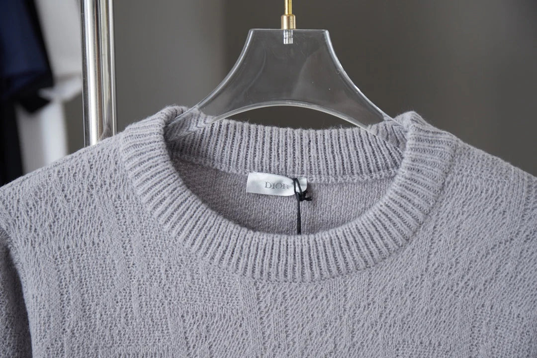 250902 New high-quality, simple jacquard knitted sweater