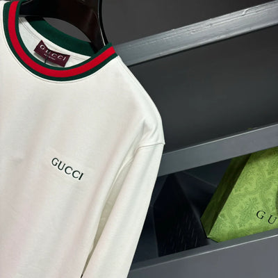 250819 A new high-quality color-blocking classic embroidered sweatshirt