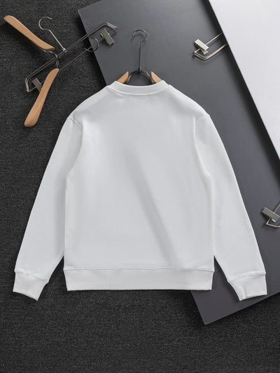 250908 New high-quality multi-color patchwork LOGO round-neck sweatshirt