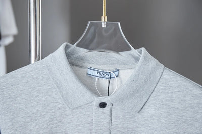 250902 New high-quality, simple embroidered lapel sweatshirt