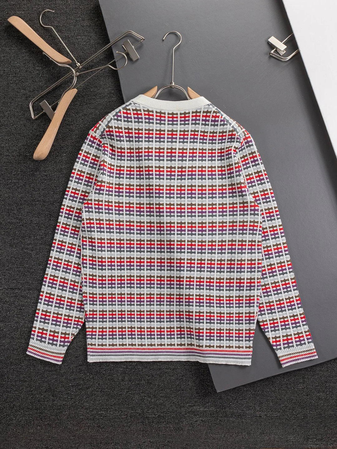 250908 New high-quality jacquard full-printed letter round-neck knit
