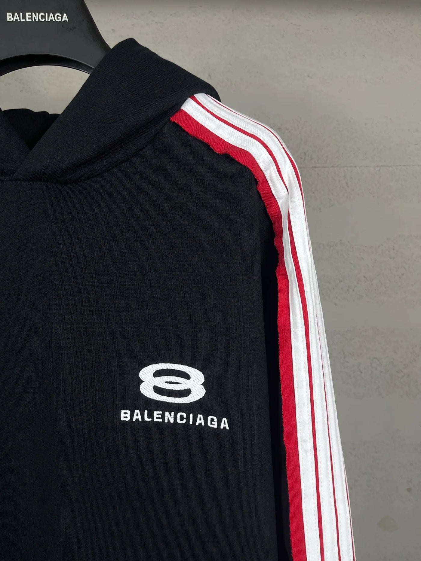 250917 New high-quality shoulder-sleeve color-blocked hoodie