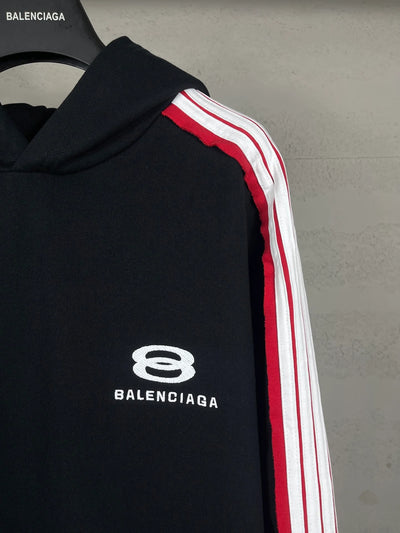 250917 New high-quality shoulder-sleeve color-blocked hoodie