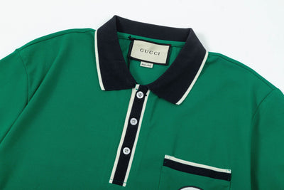 250408 New high-quality letter webbing with a color-matched collar POLO