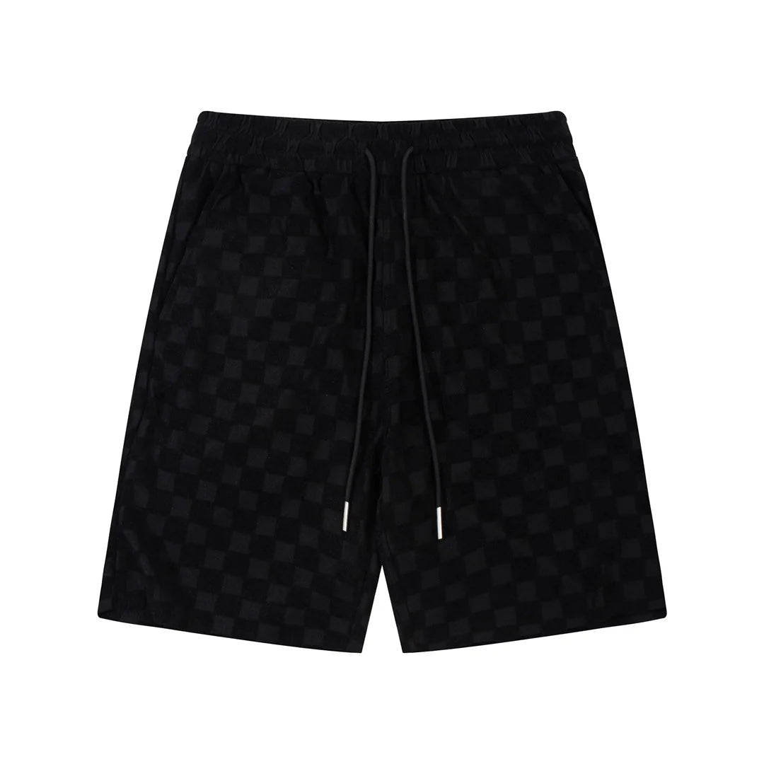 1211 New plaid jacquard towel shorts
